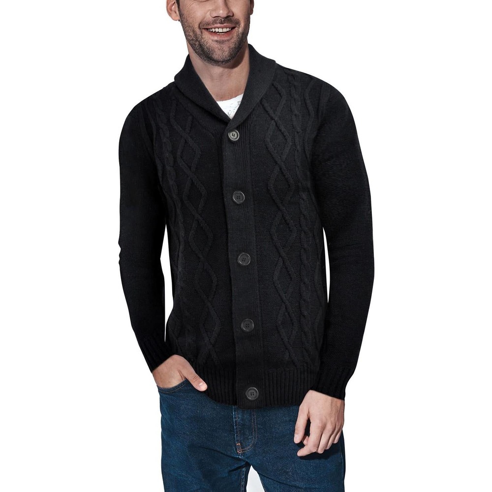 XRAY Shawl Collar Cable Knit Cardigan (Size 2xl)